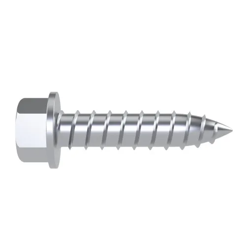 5.5mm x 25mm Flanged Hex Head AB Self Tapping Screw (DIN 6982C) | BZP Steel