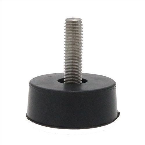 M12 x 70mm Tapered Rubber Foot - 40mm Base | Rubber & Stainless Steel