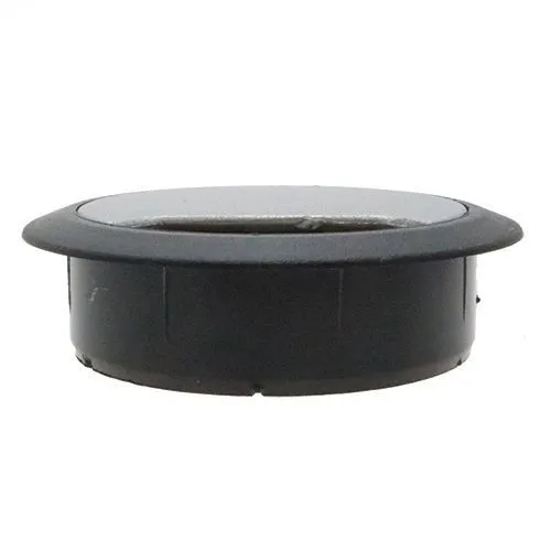 65mm Silver/Black Desk Grommet / Cable Tidy (78mm Head) ABS