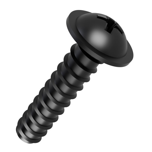 4.2mm x 13mm Pozi Flanged B Self Tapping Screw (BS 4174) | Black Zinc Steel
