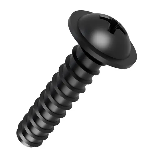 4.2mm x 13mm Pozi Flanged B Self Tapping Screw (BS 4174) | Black Zinc Steel