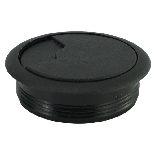 80mm Black Desk Grommet / Cable Tidy (96mm Head) ABS