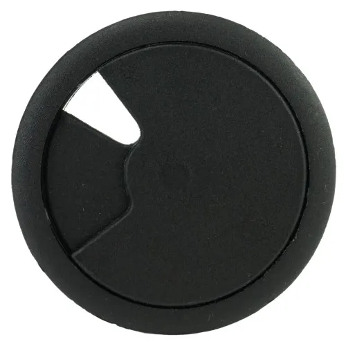 Black ABS Desk Cable Tidy, 80mm Hole Diameter - DCT014-500