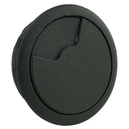 Black ABS Desk Cable Tidy, 80mm Hole Diameter - DCT014-500