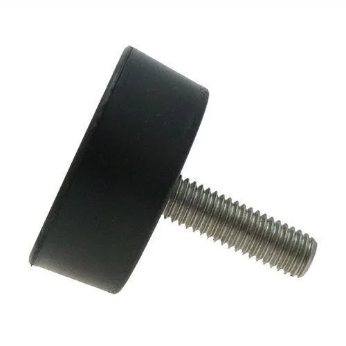 M12 x 70mm Tapered Rubber Foot - 40mm Base | Rubber & Stainless Steel