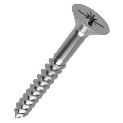 4.5mm x 25mm Pozi Countersunk Part Threaded Chipboard Screw - A2 |  Vital Parts