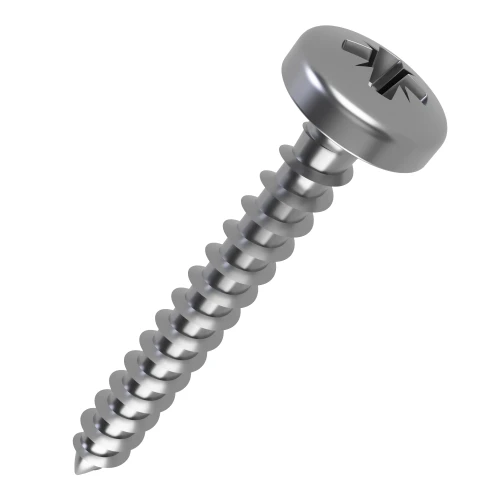 3mm x 40mm Pozi Pan Head (Fully Threaded) Chipboard Screw | A2 Stainless Steel