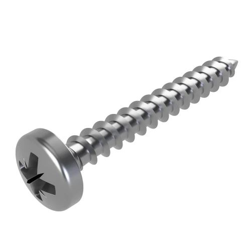 3mm x 40mm Pozi Pan Head (Fully Threaded) Chipboard Screw | A2 Stainless Steel