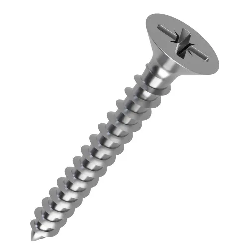5mm x 45mm Pozi Countersunk (Fully Threaded) Chipboard Screw | Marine Grade A4 Stainless Steel
