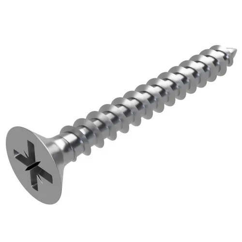 5mm x 55mm Pozi Countersunk (Fully Threaded) Chipboard Screw | Marine Grade A4 Stainless Steel