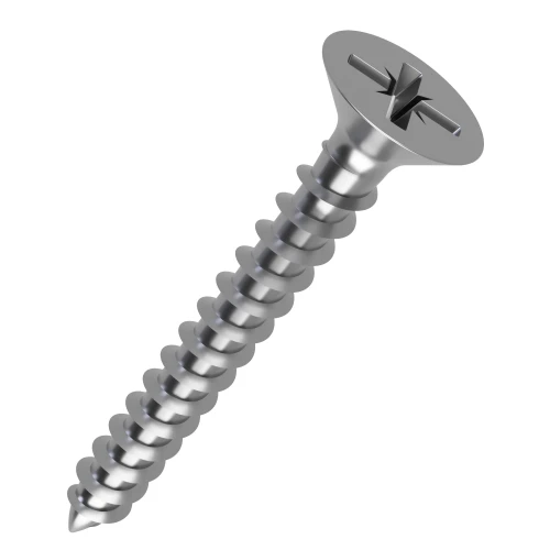 5mm x 90mm Pozi Countersunk (Fully Threaded) Chipboard Screw | Marine Grade A4 Stainless Steel