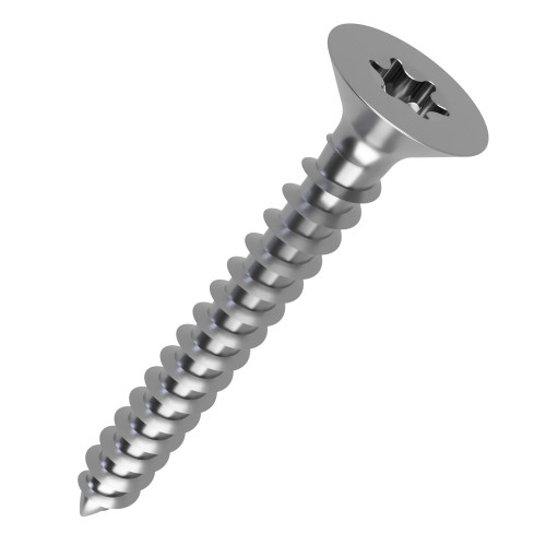 3.5mm x 12mm Torx Countersunk (Fully Threaded) Chipboard Screw | A2 Stainless Steel