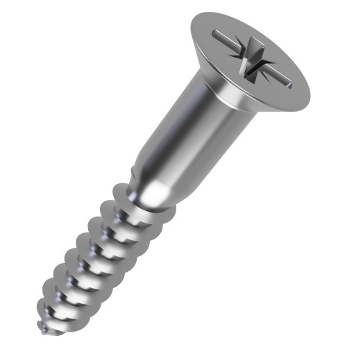 4mm x 30mm Pozi Countersunk Wood Screw (DIN 7997Z) | A2 Stainless Steel