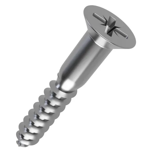4mm x 40mm Pozi Countersunk Wood Screw (DIN 7997Z) | A2 Stainless Steel