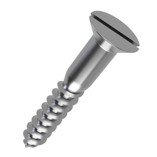 4.5mm x 65mm Slotted Countersunk Wood Screw (DIN 97) | A2 Stainless Steel