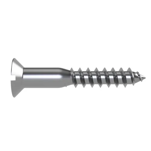4mm x 25mm Slotted Countersunk Wood Screw (DIN 97) | Marine Grade A4 Stainless Steel