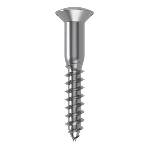 2.5mm x 12mm Slot Raised Countersunk Wood Screw DIN 95 - A2 | Vital Parts