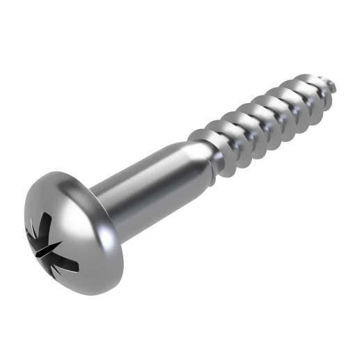 3.5mm x 30mm Pozi Round Head Wood Screw DIN 7996Z - A2 | Vital Parts