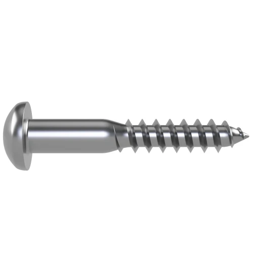 2.5mm x 12mm Slot Round Head Wood Screw DIN 96 - A2 | Vital Parts