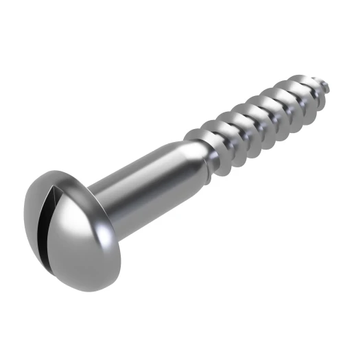 6.0mm x 70mm Slot Round Head Wood Screw DIN 96 - A2 | Vital Parts