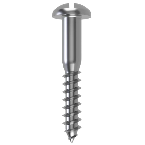 6.0mm x 20mm Slot Round Head Wood Screw DIN 96 - A4 | Vital Parts