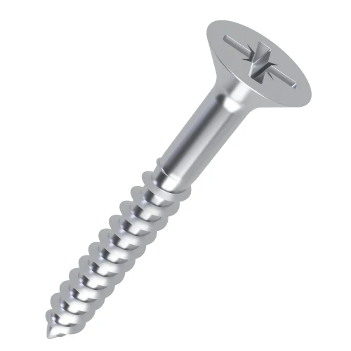 4.5mm x 80mm Pozi Countersunk Part Threaded Chipboard Screw - BZP | Vital Parts