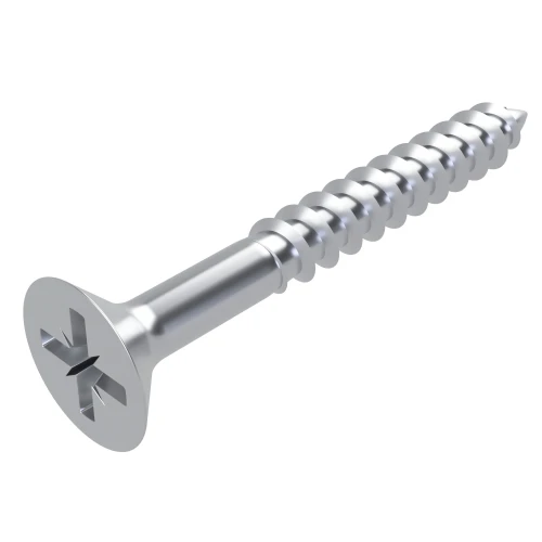 5.0mm x 70mm Pozi Countersunk Part Threaded Chipboard Screw - BZP | Vital Parts