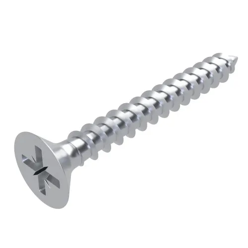 6.0mm x 45mm Pozi Countersunk Fully Threaded Chipboard Screw - BZP | Vital Parts