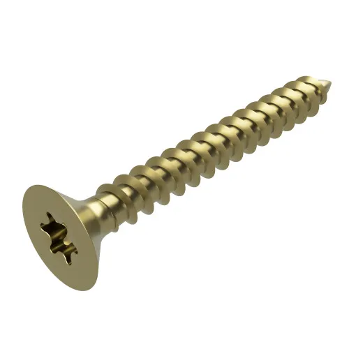 3mm x 20mm Torx Countersunk (Fully Threaded) Chipboard Screw | Zinc Yellow Plated Steel