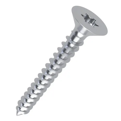 3mm x 30mm Torx Countersunk (Fully Threaded) Chipboard Screw | BZP Steel
