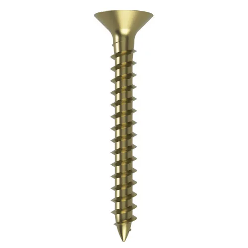 3mm x 30mm Torx Countersunk (Fully Threaded) Chipboard Screw | Zinc Yellow Plated Steel