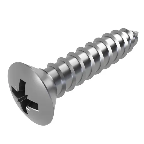 4.8mm x 50mm Pozi Raised Countersunk AB Self Tapping Screw (DIN 7983CZ) | A2 Stainless Steel