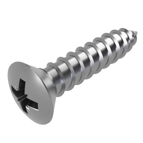5.5mm x 25mm Pozi Raised Countersunk Self Tapping Screw DIN 7983CZ - A2 | Vital Parts