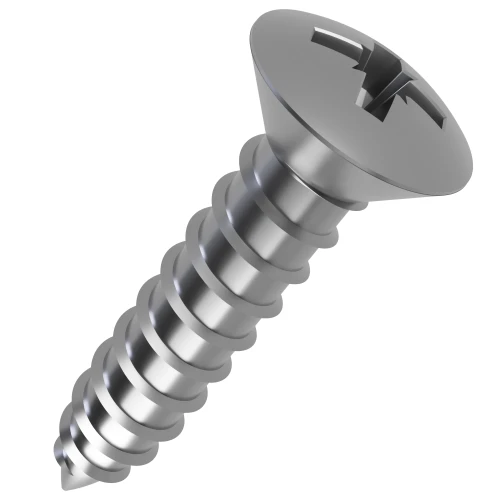 5.5mm x 70mm Pozi Raised Countersunk Self Tapping Screw DIN 7983CZ - A4 | Vital Parts