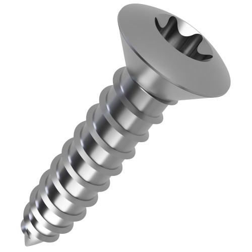 4.2mm x 38mm Torx Raised Countersunk Self Tapping Screw DIN 7983C - A2 | Vital Parts