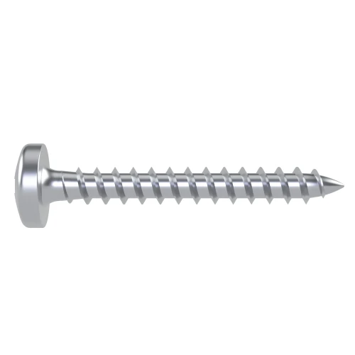 4mm x 40mm Pozi Pan Head (Fully Threaded) Chipboard Screw | BZP Steel