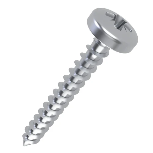 4.5mm x 25mm Pozi Pan Head (Fully Threaded) Chipboard Screw | BZP Steel