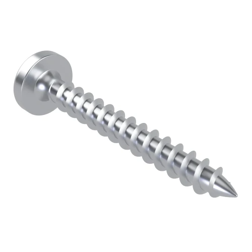 4.5mm x 25mm Pozi Pan Head (Fully Threaded) Chipboard Screw | BZP Steel