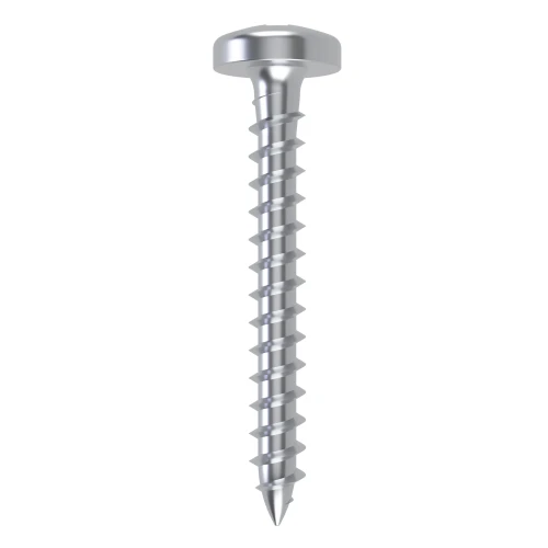 5mm x 50mm Pozi Pan Head (Fully Threaded) Chipboard Screw | BZP Steel