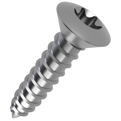 3.9mm x 38mm Torx Raised Countersunk Self Tapping Screw ISO 14587 - A2 | Vital Parts