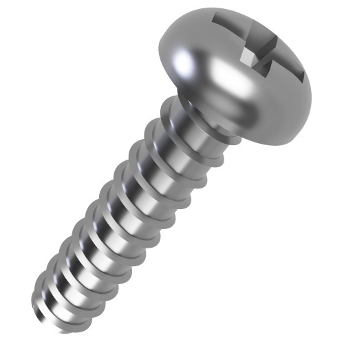 2.9mm x 16mm Phillips Pan Head B Self Tapping Screw (DIN 7981FH) | A2 Stainless Steel