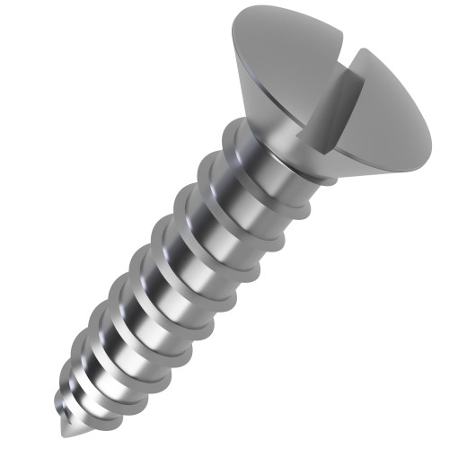 2.9mm x 19mm Slotted Raised Countersunk AB Self Tapping Screw (DIN 7973C) | A2 Stainless Steel