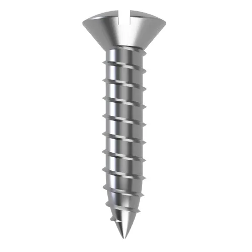 2.9mm x 19mm Slotted Raised Countersunk AB Self Tapping Screw (DIN 7973C) | A2 Stainless Steel