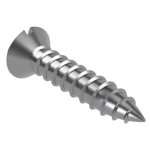 3.5mm x 19mm Slotted Raised Countersunk AB Self Tapping Screw (DIN 7973C) | A2 Stainless Steel