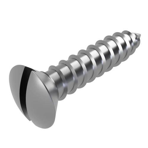 3.9mm x 9.5mm Slot Raised Countersunk Self Tapping Screw DIN 7973C - A2 | Vital Parts