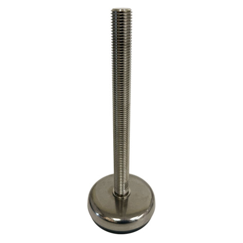 M12 x 100mm Stainless Steel Adjustable Foot - 75mm Base | Hygienic