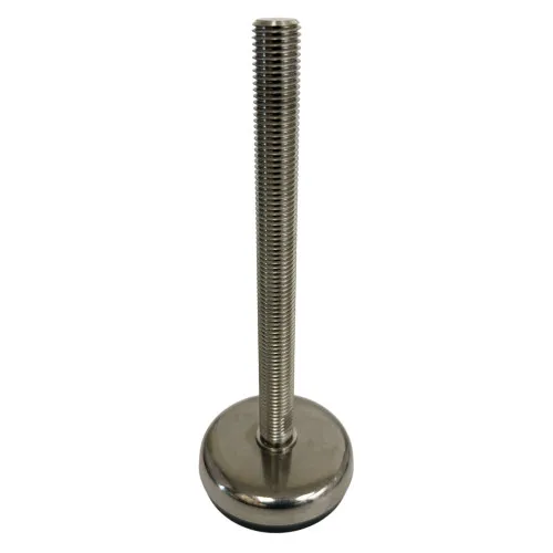 M12 x 100mm Stainless Steel Adjustable Foot - 75mm Base | Hygienic