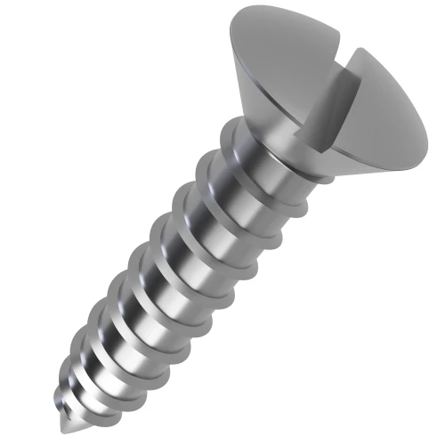 4.8mm x 16mm Slot Raised Countersunk Self Tapping Screw DIN 7973C - A2 | Vital Parts
