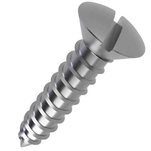 4.8mm x 32mm Slot Raised Countersunk Self Tapping Screw DIN 7973C - A2 | Vital Parts