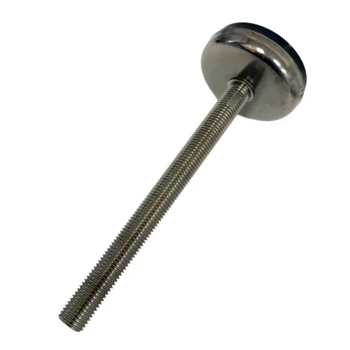 M12 x 100mm Stainless Steel Adjustable Foot - 75mm Base | Hygienic
